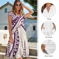thumbnail image 6 of Garronmavis Samoa Couple Matching Outfit Husban and Wife Clothing Womens Short Sleeve Dress Hawaiian Beach Dresses Size L and Men's Button Down Casual Shirt for Summer, 6 of 7