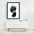 thumbnail image 6 of Astronaut girl - Illustration Astronaut Floral Surrealism Space Silhouette Cosmic Modern Art Black Framed Wall Art Print 12 x 18 inches, 6 of 7
