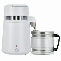 Towallmark 4L 750W Water Distiller, Stainless Steel Distilled Water Maker, Home Countertop Purifier With White Glass Container, Safe Pure Drinking Water System