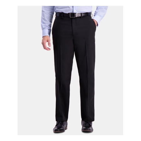 HAGGAR Mens Black Classic Fit Suit Separate Pants 36X29