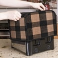 thumbnail image 7 of Toasting Machine Cover 4 Pieces 12.4×10.6×8.3in Dust-Proof Explosion-Proof Waterproof And Wear-Resistant Hollow Bottom Saddlebrown Buffalo Plaid Check Tartan Scotland_1, 7 of 7