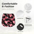 thumbnail image 4 of Bixox Women's Hearts pattern 2 in 1 Running Shorts - Lightweight Athletic Workout Gym Yoga Shorts Liner with Pockets - Small, 4 of 5