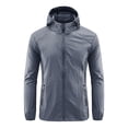 thumbnail image 4 of VBARHMQRT Snow Jacket Men Brown Jacket Men Quick Drying Breathable Hooded Jacket with Zipper Cardigan Sports Sun Clothing, 4 of 8