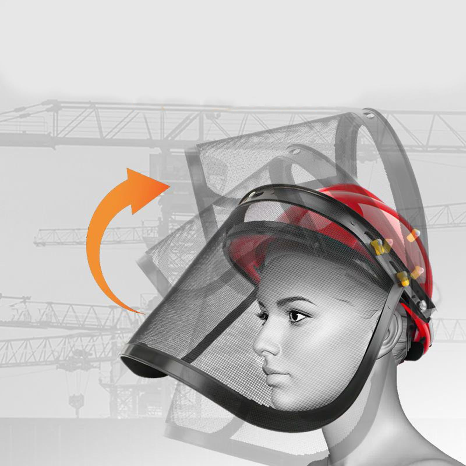 figatia 2xFace and Bracket Combo for Full Brim Hard Hats Black Metal Wire Visor