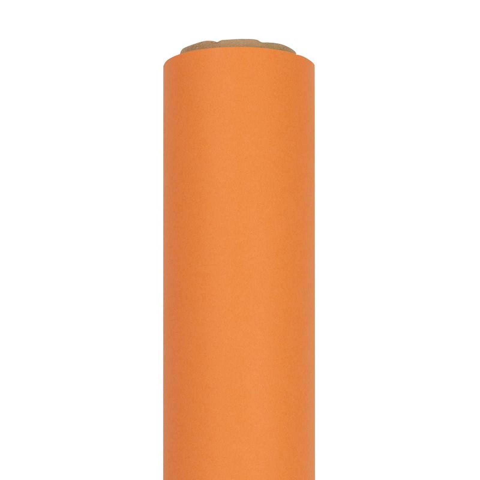 JAM Paper Matte Wrapping Paper, 26.3 Sq ft (17 in x 18 Ft), Orange, 1/Pack