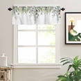 thumbnail image 2 of Winter Green Leaf Valances for Windows Christmas Fruit Plant Cotton Xmas Rod Pocket Curtain Valance Window Treatment Short Curtains for Kitchen Living Room, 54"x18", 2 of 5