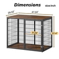 thumbnail image 5 of Jopath 47" Dog Crate Dog Cage Furniture with 3 Doors for Large Medium Dogs Rustic Brown, 5 of 9