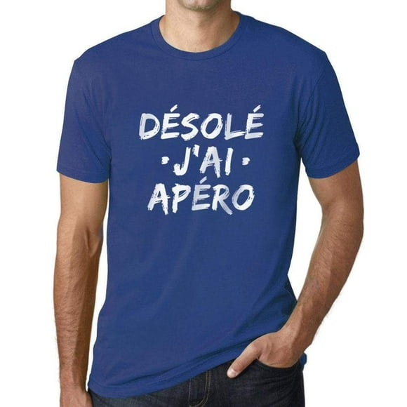 T-Shirt Graphique pour Homme Désolé J'ai l'Apero – Desole J'ai l'Apero – Édition Limitée Écoresponsable T-Shirt à Manches Courtes Vintage Cadeau d'Anniversaire Nouveauté