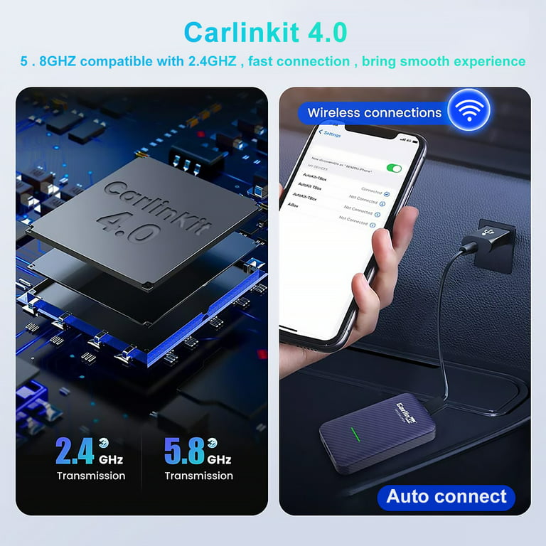  CarlinKit 4.0 CP2A Adapter for Wired CarPlay Car, 2 in