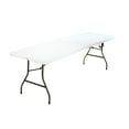 thumbnail image 1 of Cosco Deluxe 8 Foot X 30 Inch Fold-in-Half Blow Molded Folding Table, White, 1 of 9