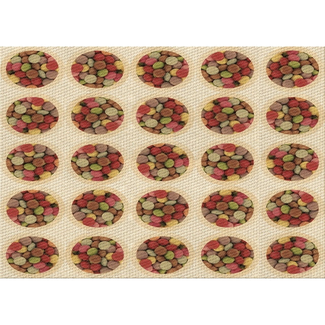 Ahgly Company Tapis d'Intérieur Rectangulaire Rouge Lavable en Machine, 4 Pieds x 6 Pieds