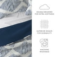 thumbnail image 5 of Noble Linens Navy 3 Piece Distressed Diamond Reversible Microfiber Quilt Set, King / CalKing, 5 of 7