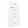 thumbnail image 1 of Hodedah HID 44 Armoire de Rangement Fermée à 8 Portes pour la Maison et le Bureau, Blanc, 1 of 8