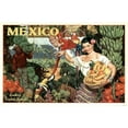 thumbnail image 2 of Vintage Apple Collection 24x17 Gold Ornate Wood Framed with Double Matting Museum Art Print Titled - mexico_and_bananas, 2 of 4