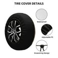 thumbnail image 2 of Yiaed Cute Ink Drawn Elephants Print Tire Wheel Cover, Waterproof Spare Tire Cover Fit for Jeep, Truck,Trailer, RV, SUV, Camper and Most Vehicle-16 inch, 2 of 6