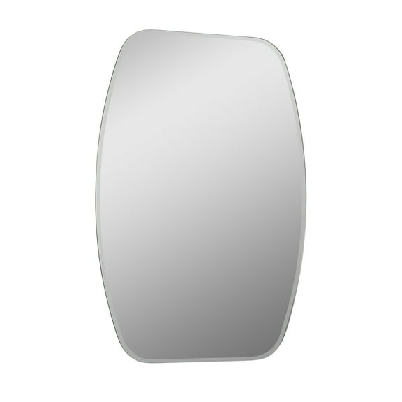 Sydney Mini 22 in. W x 28 in. H Oval Polished Frameless Bathroom Vanity Mirror
