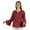 Maroon, variant on Printed Top Full Sleeve Pleated Rayon Kurta Short Tunic Summer Blouse For Women