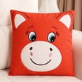 thumbnail image 5 of YOHAVEN Simulated Animal Festive Pillow Cover, 17.7x17.7 Inch Horse Mascot Design, Durable Flock Fabric, Hidden Zipper, Indoor Outdoor Sofa Or Chair Accent, Washable Year‑Round Decorative Case, 5 of 6