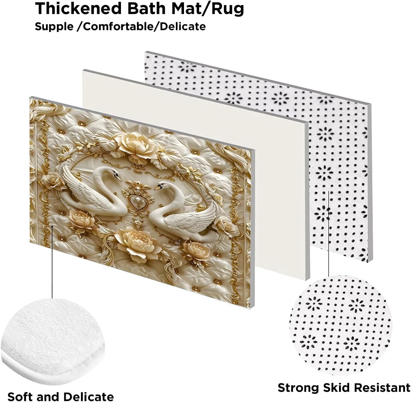 4Pcs Spring Themed Shower Curtain Set with Rugs Vintage Butterflies Bathroom Sets Floral Shower Curtain with 12 Hooks Bathroom Decor with Rugs Bath Accessories with Mats Toilet Lid Cover