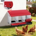 thumbnail image 2 of QinaQin Automatic Rolling Nesting Box, 3 Compartment Galvanized Chicken Nest Box with Removable Trays for Clean Eggs, 2 of 8