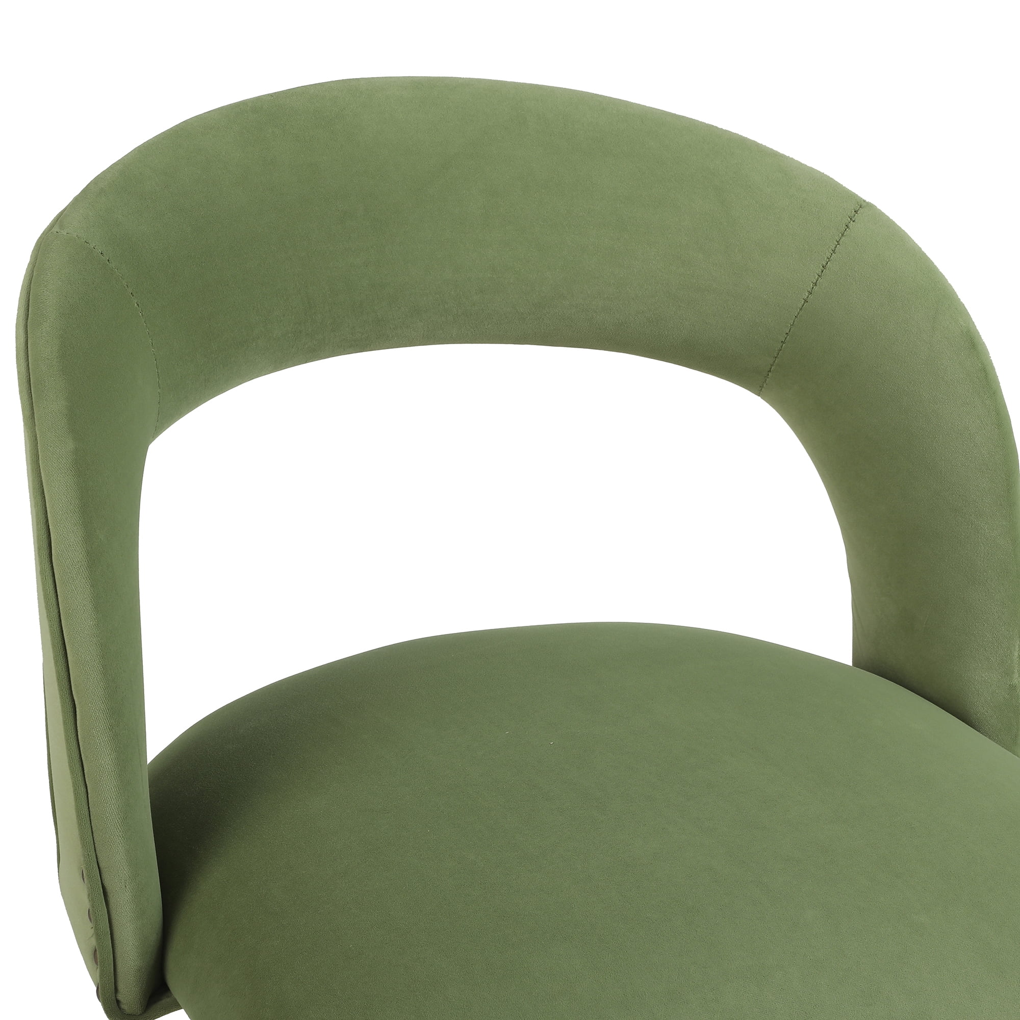 Kadyn Adjustable Tufted Swivel Bar Stool with Back& Footrest for Home, Avocado, Set of 2
