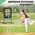 thumbnail image 5 of 9 Hole Pitching Net Baseball Pitching Target with Strike Zone, Softball Pitching Aid Net, 3 Level Adjustable Height, Portable Training Equipment for Hitting and Pitching Practice, 5 of 8