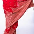 thumbnail image 4 of Red Banarasi Silk saree with Gold gota patti print Size: XXS, Color: Red, 4 of 4