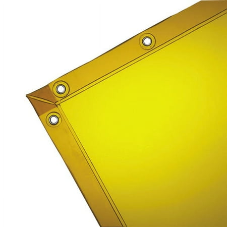 Wilson Industries See-Thru Welding Curtain, 6' x 8', Yellow