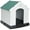 Green, variant on HomGarden 28-inch Plastic Dog House Medium Pet Puppy Shelter Waterproof Kennel Indoor Outdoor Gray