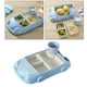 thumbnail image 4 of 4 unids/set de vajilla de bambú, juego de cena para niños pequeños, juego de vajilla para niños, , tazón, taza, utensilios, cubiertos, respetuoso Azul Baoblaze Placa de servicio, 4 of 8