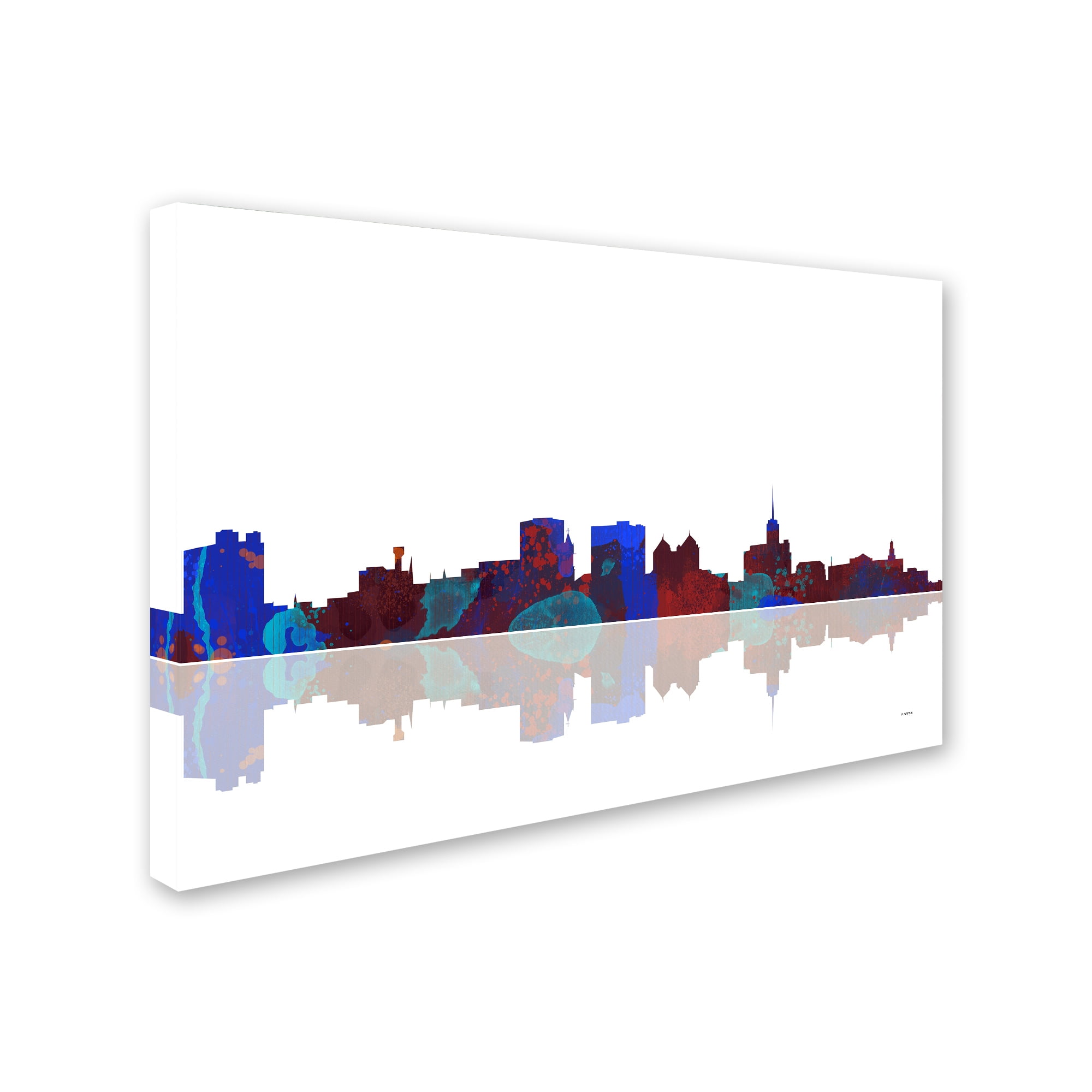 Trademark Fine Art "Buffalo New York Skyline" Canvas Art by Marlene Watson