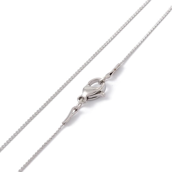 10 Pcs Collier Chaîne Serpentine Collier en Acier Inoxydable 304 pour Hommes Femmes Couleur Acier Inoxydable pour Femmes Hommes Anniversaire Festival Cadeaux Élégants Bijoux Personnalisés 15.75 Pouces(40cm)