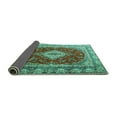 thumbnail image 2 of Ahgly Company Indoor Square Persian Turquoise Blue Traditional Area Rugs, 8' Square, 2 of 4