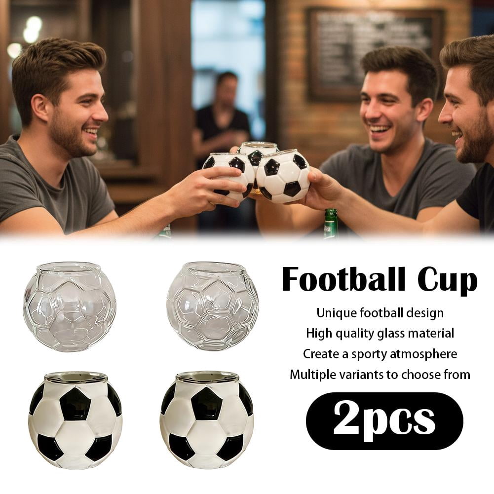 AGIUFGS Soccer Ball Glass, Festive Holiday Designs, for Home Use