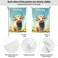 thumbnail image 2 of Welcome Spring Summer Cow Garden Flag 12x18 Inch Double Sided Cute Calf Farmhouse Yard Flag Outdoor Lawn Decor, 2 of 8