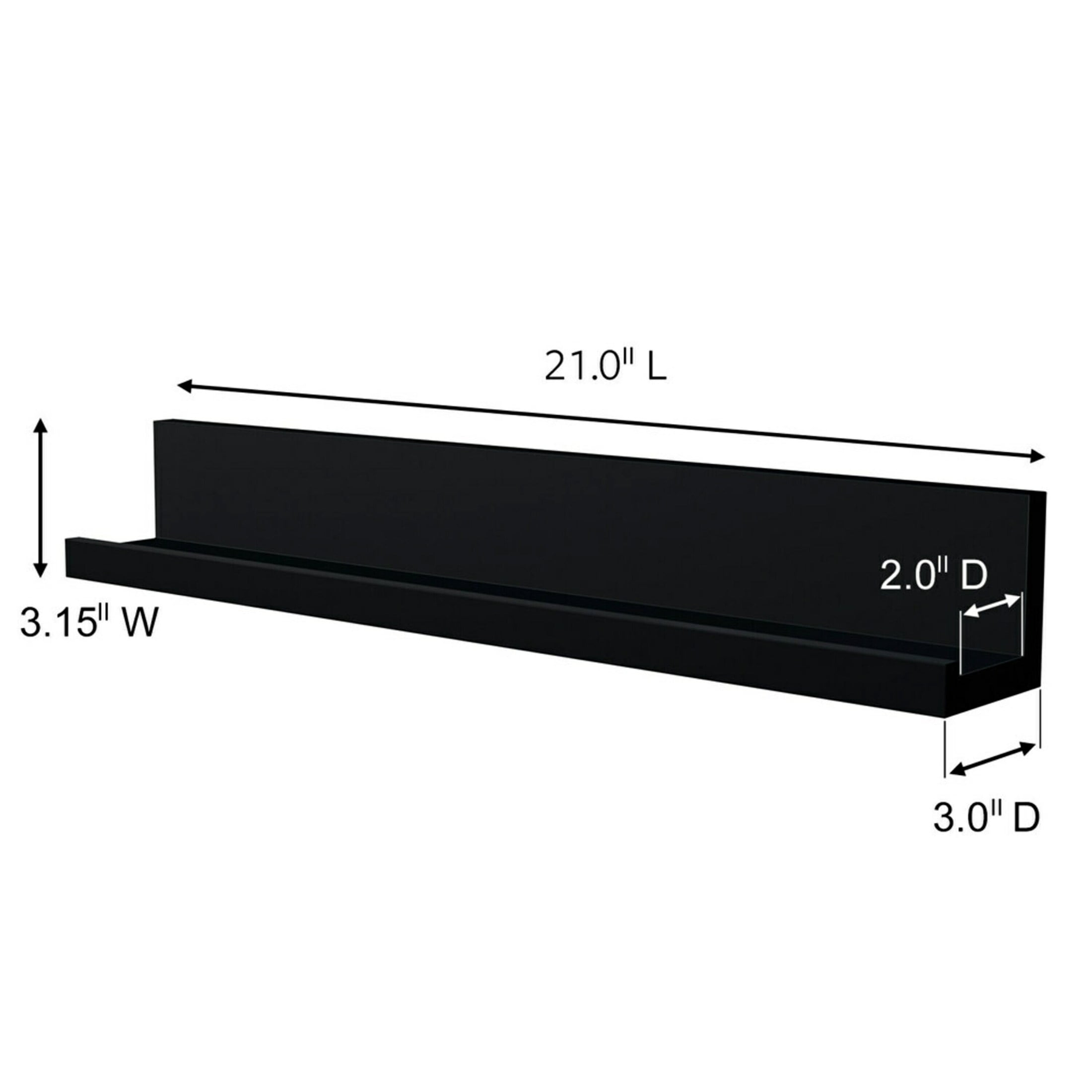 (2 pack) Command Picture Ledge, Slate, Damage Free Decorating, 1 Ledge and 10 Command Strips