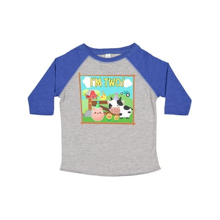 

Inktastic I m Two! Farm Animals Wearing Birthday Party Hats Boys or Girls Toddler T-Shirt