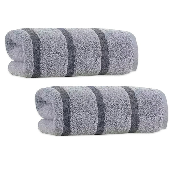 Juego de toallas de mano para baño, toallas de mano con estampado de rayas suaves de algodón, tamaño 70*34 cm (paquete de 2)