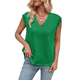 thumbnail image 2 of Chaleco de Lana Sin Mangas con Cuello en V para Mujer, Color Verde XL, 2 of 10
