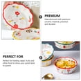 thumbnail image 2 of Ceramic Salad Bowl Dessert Bowl Adorable Pattern Wave Bowl Breakfast Bowl, 2 of 8