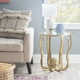 thumbnail image 2 of Powell Oksana Round Glass and Metal Indoor Accent Side Table, 22" Tall, Gold Octopus Legs, 2 of 10