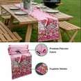 thumbnail image 5 of Valentine's Day Table Runner - 60 Inch Long, Kitchen Dining Table Runner Dresser Scarves, Pink Love Gnomes Roses Ombre Romantic Farmhouse Decor for Coffee Tables Wedding Party Banquet, 5 of 8