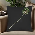thumbnail image 5 of Set of 2 18x18in Throw Pillow Covers with Minimalistic Pine Branch Design - Elegant Green on Dark Background for Couch Bed Car, 5 of 8