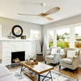 thumbnail image 3 of Sofucor 60" Modern Wood Ceiling Fan Remote Control, 3 blade Wood Ceiling Fan no Light, 3 of 11