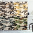 thumbnail image 1 of Ambesonne Camo Shower Curtain, Different Colored Patterns, 69"Wx84"L, Multicolor, 1 of 3
