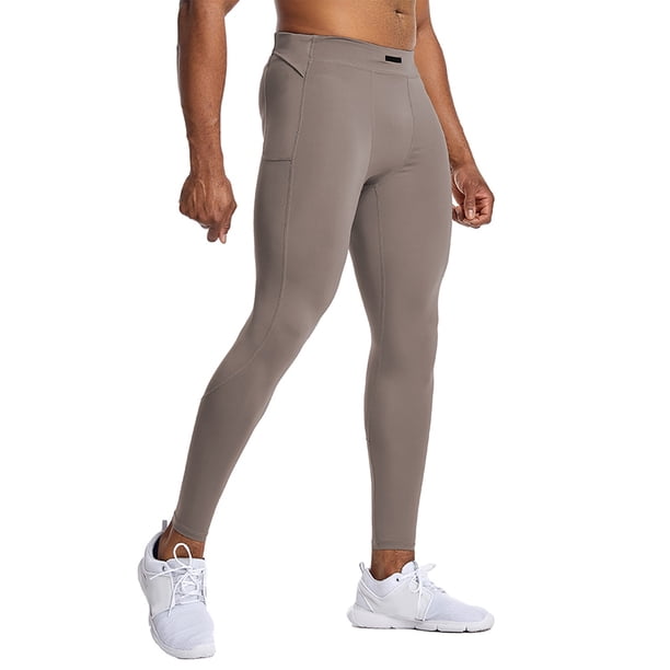 Pantalones de yoga largos para hombre, ajustados y de secado rápido, de invierno, de alta elasticidad, transpirables, para entrenamiento, correr y deportes.