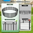 thumbnail image 4 of Petorldog Dog Playpen 40in H, 16 Panels Heavy Duty Metal Dog Fence Outdoor for Yard, Outdoor Use for RV Camping, Black-Silver, 4 of 7