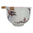 thumbnail image 4 of Japanese Crane On Cherry Blossoms Ceramic Donburi Ramen Bowl With Chopsticks Set, 4 of 9