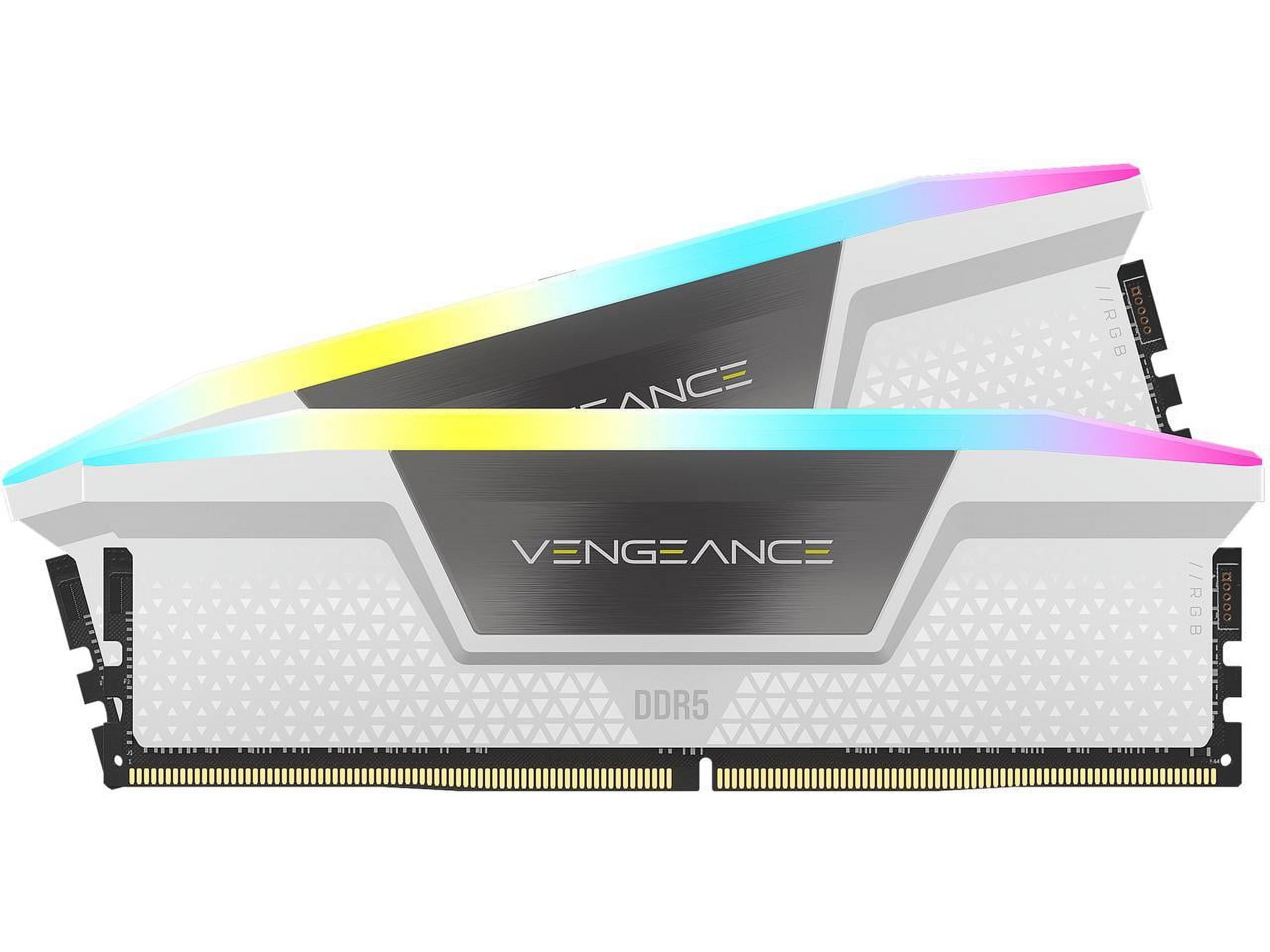 CORSAIR Vengeance RGB 32GB (2x16GB) DDR5 6000 PC RAM, XMP