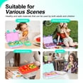 thumbnail image 3 of Bento Kids Lunch Box, 6 Compartments BPA Free Bento Box for Kids, Lunch Containers, Dishwasher Safe Back to School Snack Lunch Box, Ideal Portion Sizes On-the-Go Meal, Ages 3+,School(Pink Patterned), 3 of 6